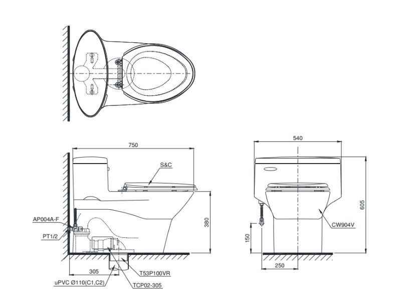 MS904T2 bản vẽ kĩ thuật