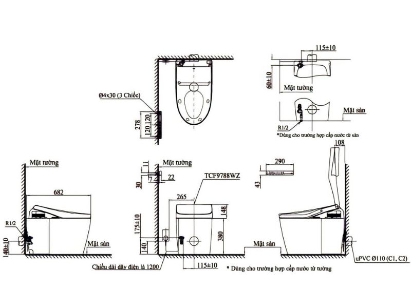 Bản vẽ kĩ thuật AH – CS989VT:TCF9788WZ