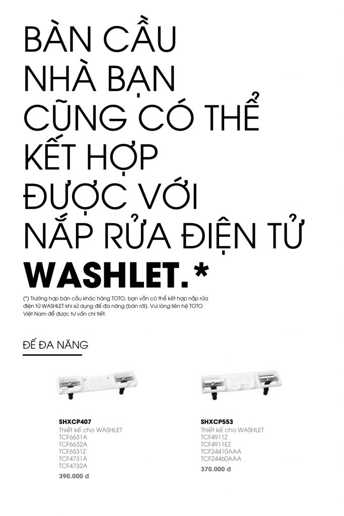 Catalogue bệt vệ sinh điện tử washlet